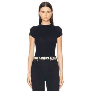 NEW ENZA COSTA cashmere cap sleeve crewneck top in black